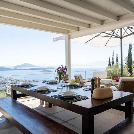 וילה 5Br Villa With Private Pool And Aegean Views *
